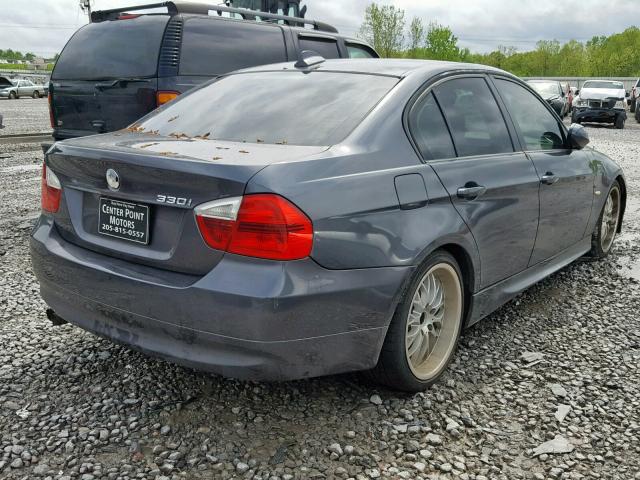 WBAVB33546PS13300 - 2006 BMW 330 I GRAY photo 4