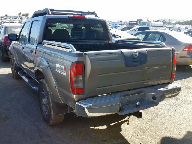 1N6ED27TX4C414393 - 2004 NISSAN FRONTIER C GRAY photo 3