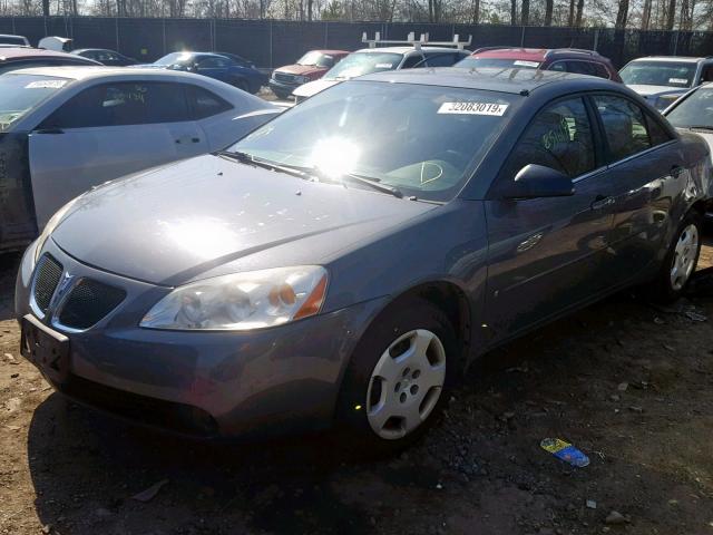 1G2ZF58B674259916 - 2007 PONTIAC G6 VALUE L GRAY photo 2