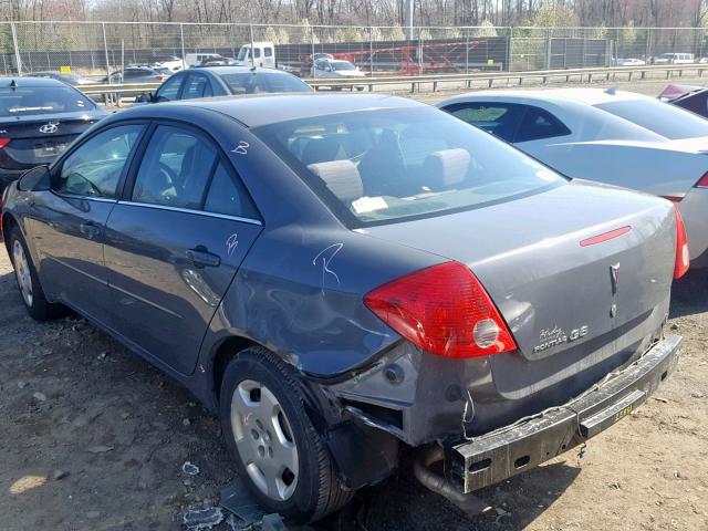 1G2ZF58B674259916 - 2007 PONTIAC G6 VALUE L GRAY photo 3