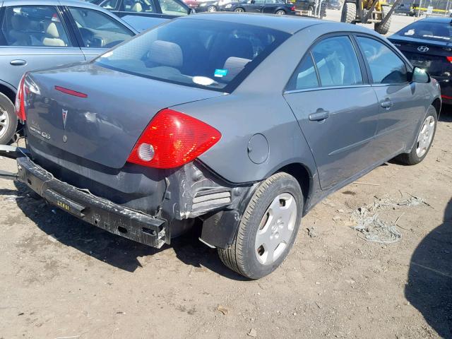 1G2ZF58B674259916 - 2007 PONTIAC G6 VALUE L GRAY photo 4