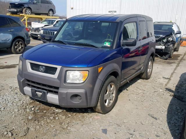 5J6YH28514L022403 - 2004 HONDA ELEMENT EX BLUE photo 2