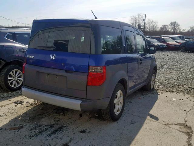 5J6YH28514L022403 - 2004 HONDA ELEMENT EX BLUE photo 4