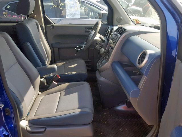 5J6YH28514L022403 - 2004 HONDA ELEMENT EX BLUE photo 5