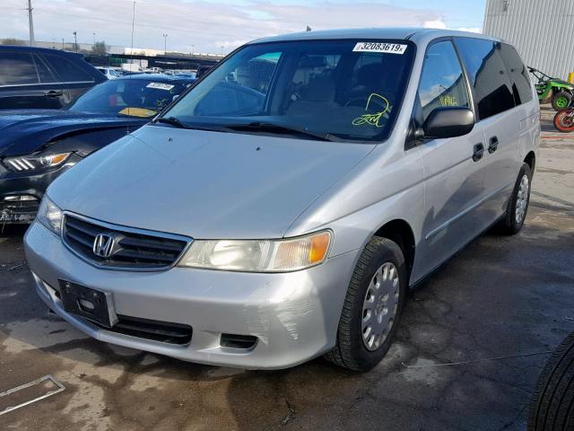 5FNRL18573B137480 - 2003 HONDA ODYSSEY LX SILVER photo 2