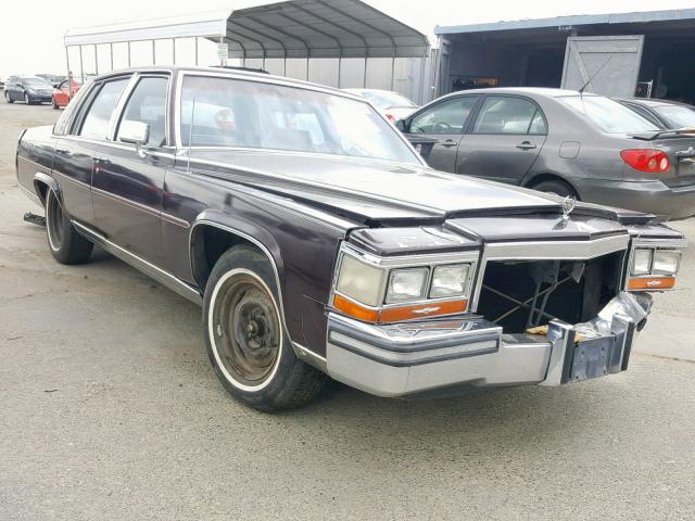 1G6DW51Y7KR730796 - 1989 CADILLAC BROUGHAM BURGUNDY photo 1