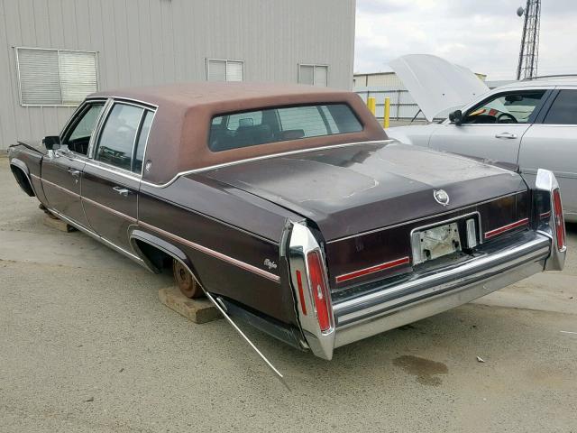 1G6DW51Y7KR730796 - 1989 CADILLAC BROUGHAM BURGUNDY photo 3