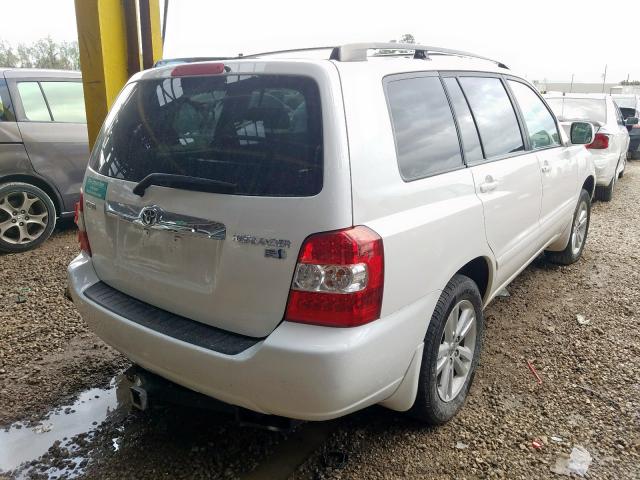 JTEDW21A160009183 - 2006 TOYOTA HIGHLANDER WHITE photo 4