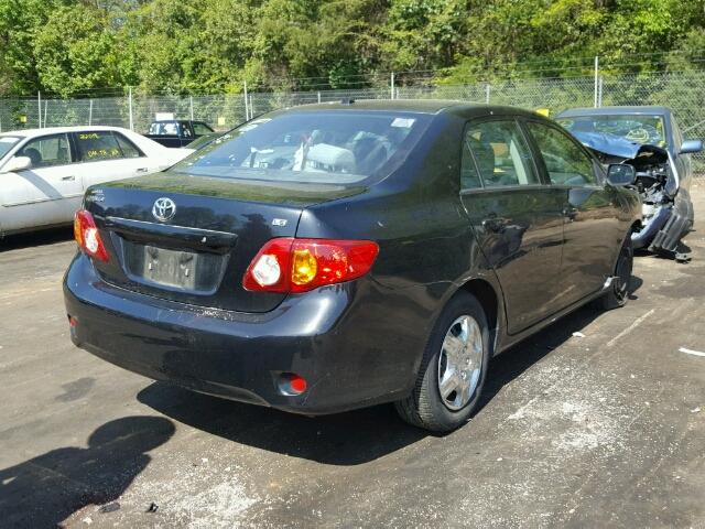 1NXBU4EE6AZ256318 - 2010 TOYOTA COROLLA BA BLACK photo 4