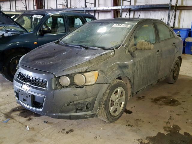 1G1JB5SH9D4106517 - 2013 CHEVROLET SONIC LS GRAY photo 2