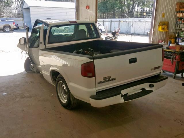 1GTCS19W918227646 - 2001 GMC SONOMA WHITE photo 3