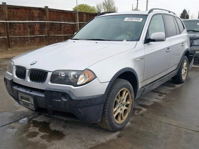 WBXPA73444WB25031 - 2004 BMW X3 2.5I SILVER photo 2