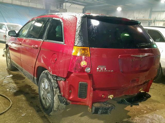 2C8GF68414R635374 - 2004 CHRYSLER PACIFICA RED photo 3