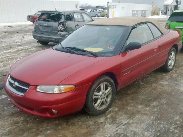 3C3EL55HXVT582812 - 1997 CHRYSLER SEBRING JX MAROON photo 2