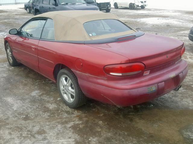 3C3EL55HXVT582812 - 1997 CHRYSLER SEBRING JX MAROON photo 3