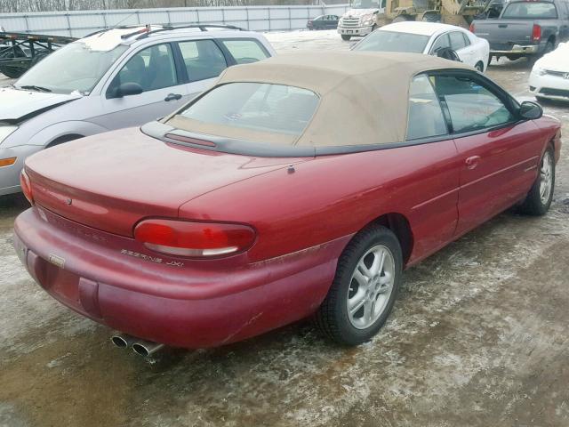 3C3EL55HXVT582812 - 1997 CHRYSLER SEBRING JX MAROON photo 4