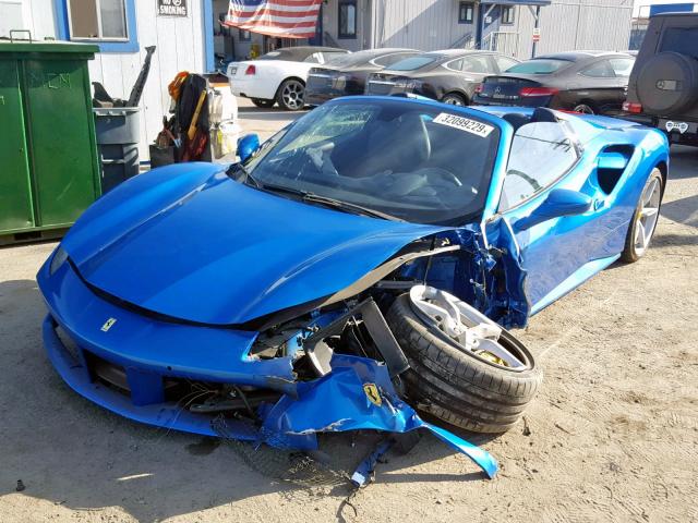 ZFF80AMA3J0236043 - 2018 FERRARI 488 SPIDER BLUE photo 2