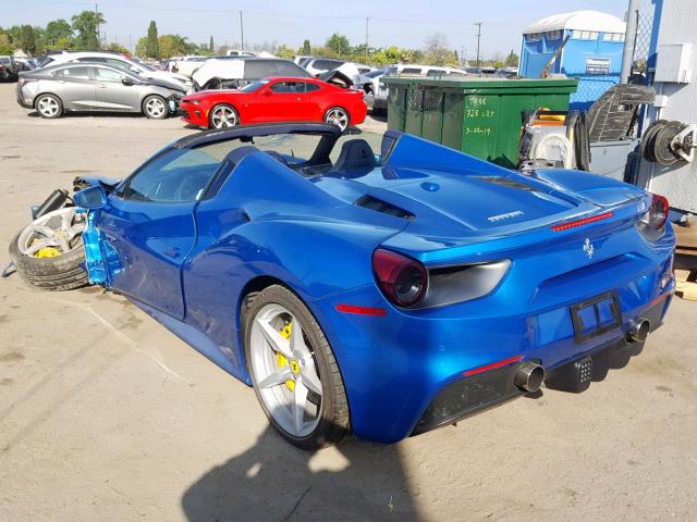 ZFF80AMA3J0236043 - 2018 FERRARI 488 SPIDER BLUE photo 3