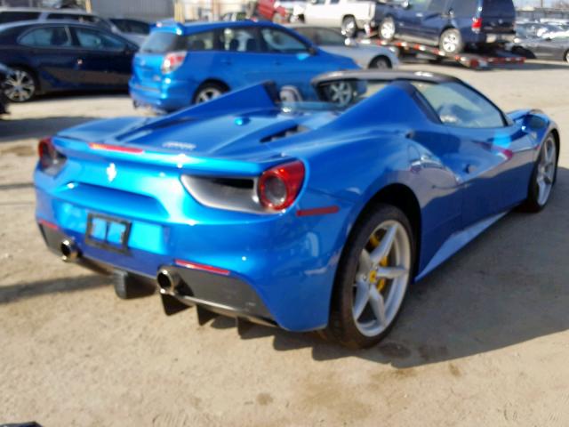 ZFF80AMA3J0236043 - 2018 FERRARI 488 SPIDER BLUE photo 4