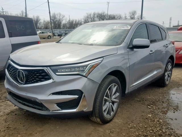 5J8TC2H50KL002897 - 2019 ACURA RDX SILVER photo 2