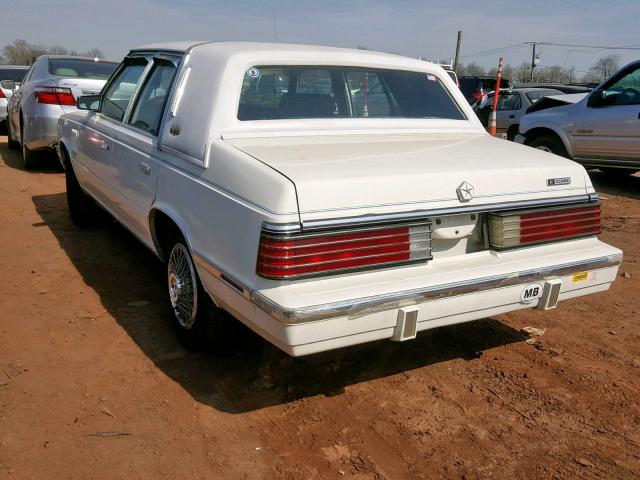 1C3BT56G8EC304527 - 1984 CHRYSLER NEW YORKER WHITE photo 3