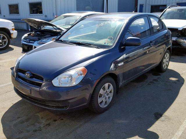 KMHCM3AC6AU168954 - 2010 HYUNDAI ACCENT BLU GRAY photo 2