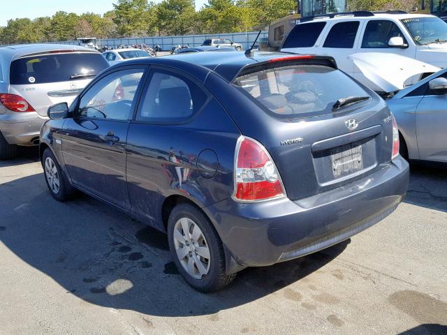 KMHCM3AC6AU168954 - 2010 HYUNDAI ACCENT BLU GRAY photo 3