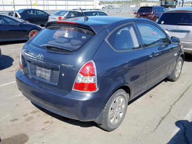 KMHCM3AC6AU168954 - 2010 HYUNDAI ACCENT BLU GRAY photo 4