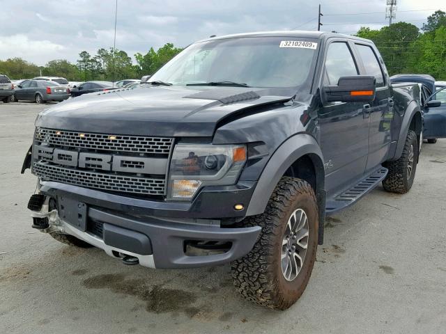 1FTFW1R62DFB21413 - 2013 FORD F150 SVT R BLACK photo 2