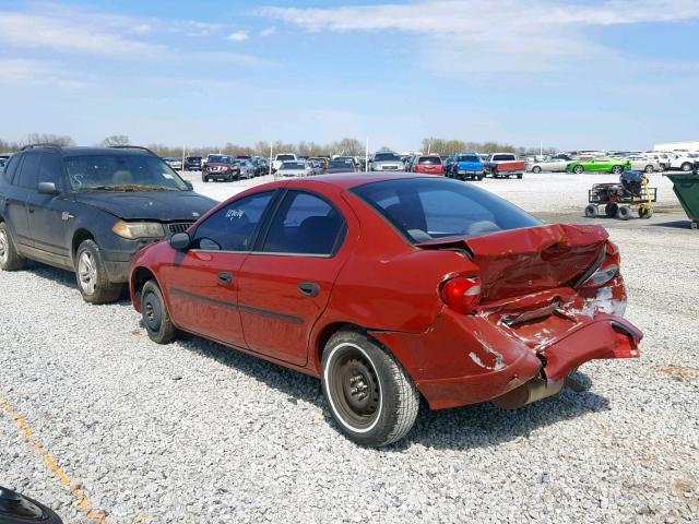 1B3ES26C53D204014 - 2003 DODGE NEON SE RED photo 3