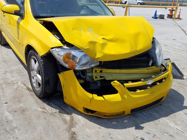 1G1AL15F967783052 - 2006 CHEVROLET COBALT LT YELLOW photo 9