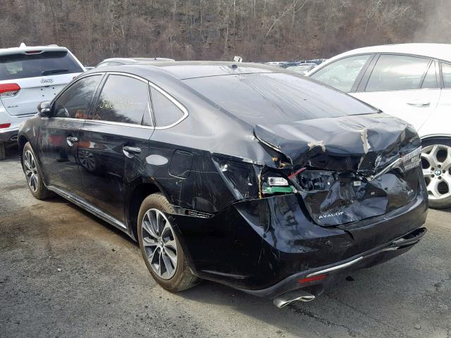 4T1BK1EB8JU272319 - 2018 TOYOTA AVALON XLE BLACK photo 3