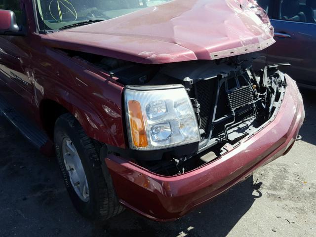 3GYEK62N16G114678 - 2006 CADILLAC ESCALADE E BURGUNDY photo 9