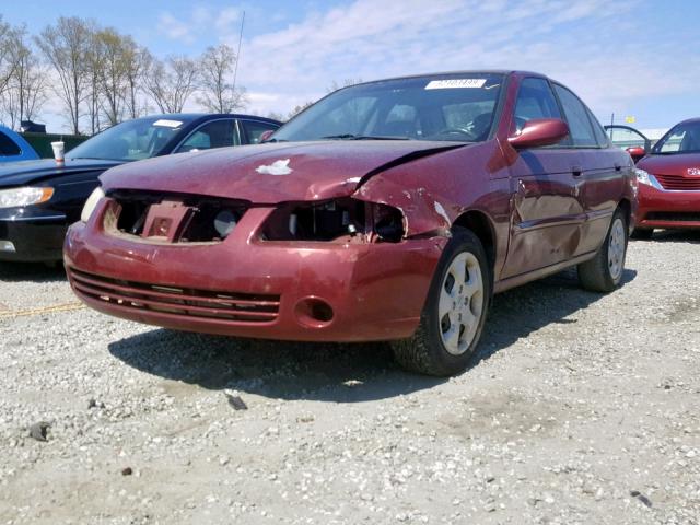 3N1CB51D44L882193 - 2004 NISSAN SENTRA 1.8 BURGUNDY photo 2