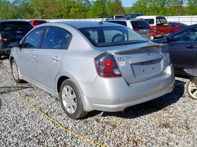 3N1AB6AP8BL636817 - 2011 NISSAN SENTRA 2.0 SILVER photo 3