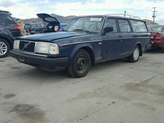 YV1AA8857L1876590 - 1990 VOLVO 240 BASE BLUE photo 2