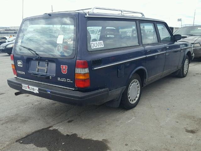 YV1AA8857L1876590 - 1990 VOLVO 240 BASE BLUE photo 4