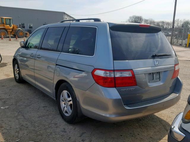 5FNRL38767B093295 - 2007 HONDA ODYSSEY EX GRAY photo 3