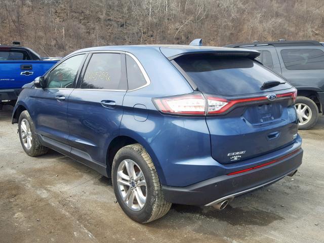 2FMPK4J98JBC45721 - 2018 FORD EDGE SEL BLUE photo 3