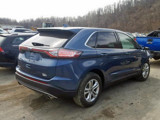 2FMPK4J98JBC45721 - 2018 FORD EDGE SEL BLUE photo 4