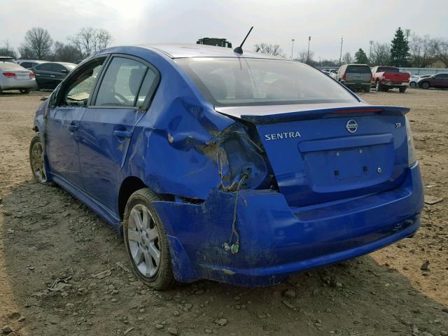 3N1AB6AP4CL682193 - 2012 NISSAN SENTRA 2.0 BLUE photo 3