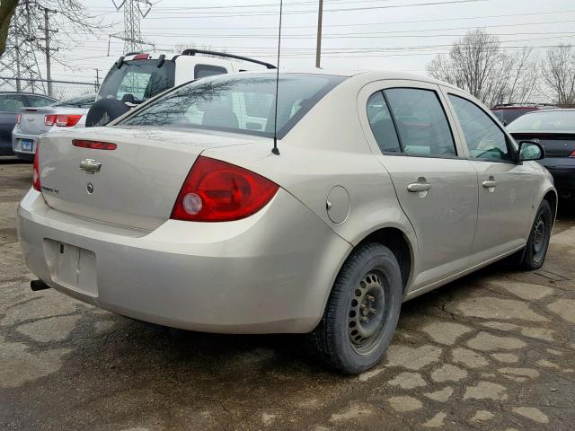 1G1AT58H897197502 - 2009 CHEVROLET COBALT LT TAN photo 4