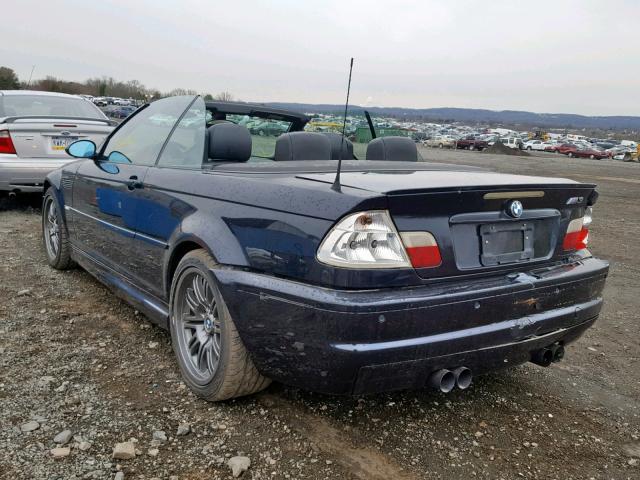 WBSBR93493PK00624 - 2003 BMW M3 BLACK photo 3