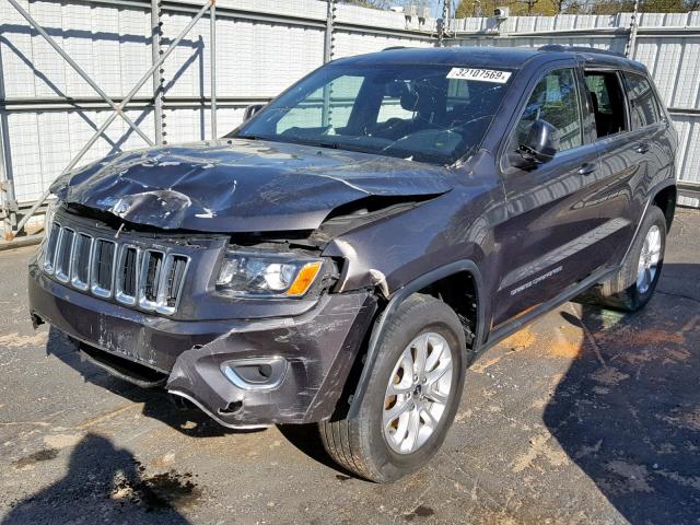 1C4RJEAG0FC125410 - 2015 JEEP GRAND CHER GRAY photo 2