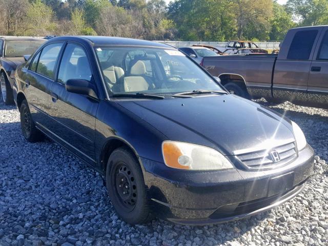 1HGES15261L054663 - 2001 HONDA CIVIC DX BLACK photo 1