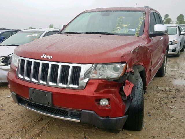 1C4RJEBG0CC237635 - 2012 JEEP GRAND CHER MAROON photo 2