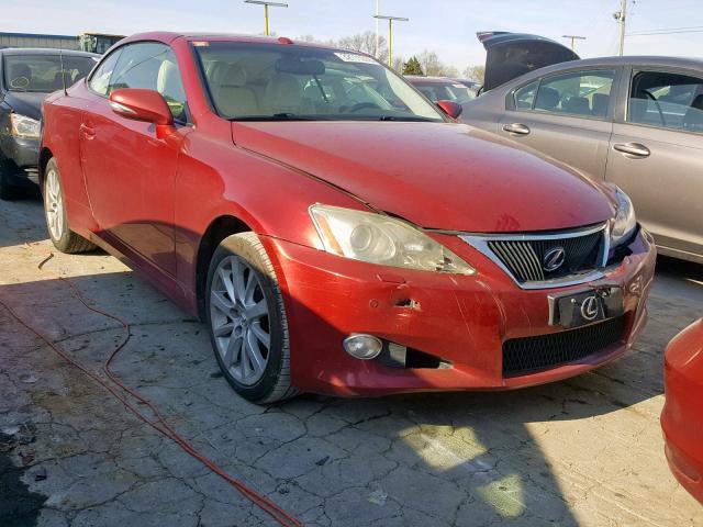 JTHFF2C29A2502141 - 2010 LEXUS IS 250 RED photo 1