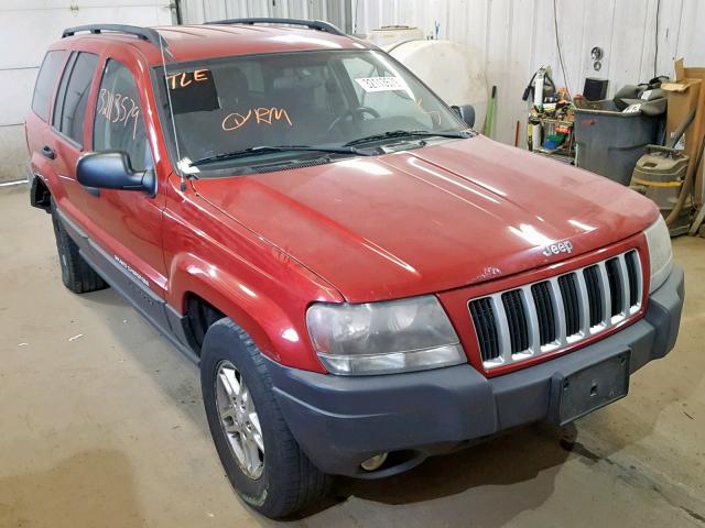 1J4GW48S34C257470 - 2004 JEEP GRAND CHER RED photo 1