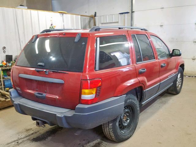 1J4GW48S34C257470 - 2004 JEEP GRAND CHER RED photo 4