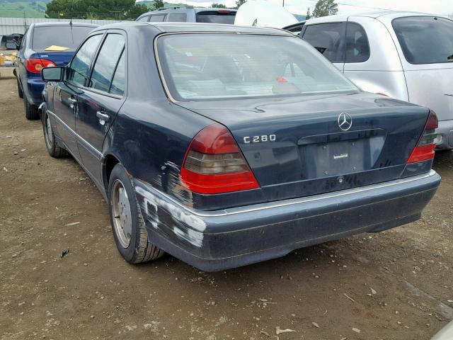 WDBHA29G2WA570949 - 1998 MERCEDES-BENZ C 280 BLACK photo 3